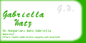 gabriella watz business card